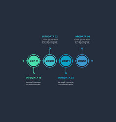 Creative Dark Infographic With 4 Elements