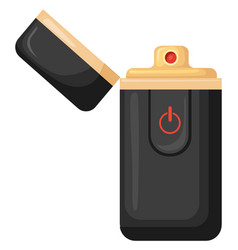 Black Lighter Cartoon Icon Plastic Modern Igniter