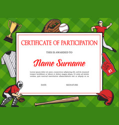 Certificate Participation Baseball Tournament