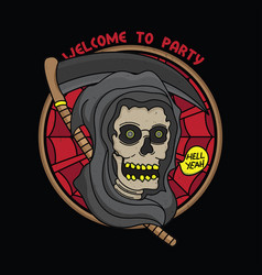 Horror Party Flash Tattoo Design