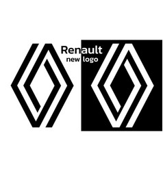 Renault New Logo Of European Car Giant Isolated