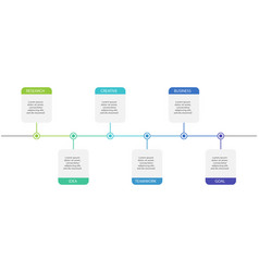 Timeline With 6 Elements Infographic Template