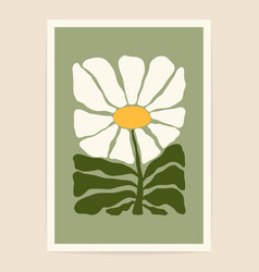 Abstract Flower Poster Minimal Floral Naive Art