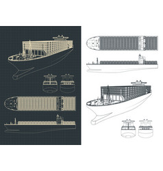 Large Container Ship Drawings