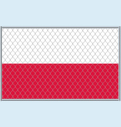 Poland Flag Under Lattice The