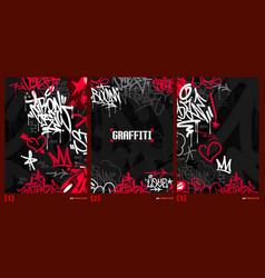 Trendy Abstract Dark Graffiti Style A4 Poster