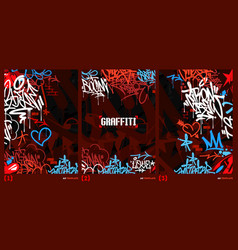 Abstract Dark Graffiti Style A4 Poster