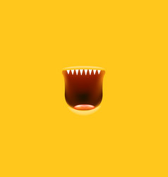 Cartoon Open Monster Mouth Isolated