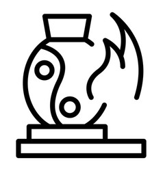 Fire Pottery Icon Outline Art Clay