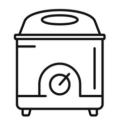 Potato Deep Fryer Icon Outline Oil Machine