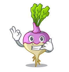 Call Me Raw Rutabaga Root Isolated On Mascot