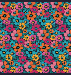 Pattern Of Bright Flowers