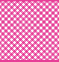 Pink White Diagonal Rectangle Gingham Cloth