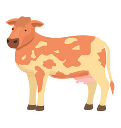 Walk Cow Icon Cartoon Farm Animal