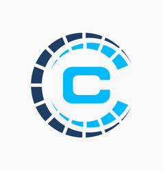 Car Automotive Logo On Letter C Speed Concept