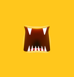 Cartoon Open Monster Mouth Isolated