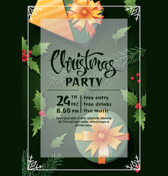 Christmas Party Invitation Template Design Flyer