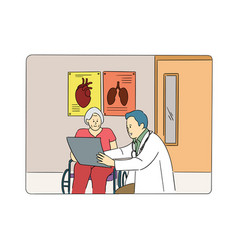 Doctor And Elderly Patient With A