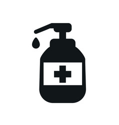 Hand Sanitizer Icon Black Shape