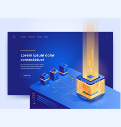 Mining Farm Blue Landing Page Template