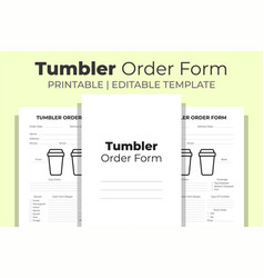 Tumbler Order Form Kdp Interior