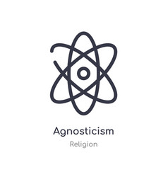 Agnosticism Outline Icon Isolated Line From