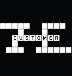 Alphabet Letter In Word Customer On Crossword