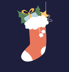 Cute Christmas Stocking Full Of Small Gifts