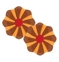 Flower Cookie On A White Background