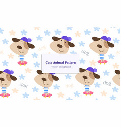 Pet Dog Animal Seamless Pattern Background