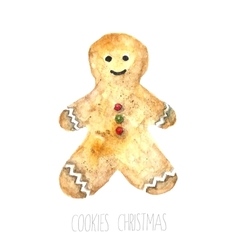 Watercolor Gingerbread Man