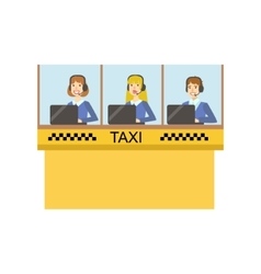 Yellow Glass Cabin For Taxi Service Call Center