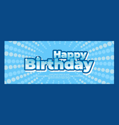 Blue Color Of Happy Birthday Text Effect