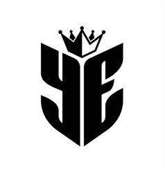 Ye Letter Monogram With Shield Shape Crown