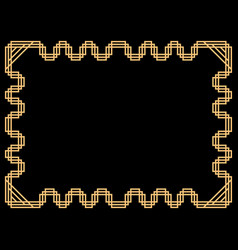 Art Deco Frame Vintage Linear Border Design