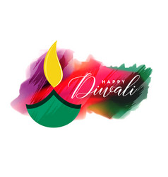 Artistic Watercolor Diwali Background Design