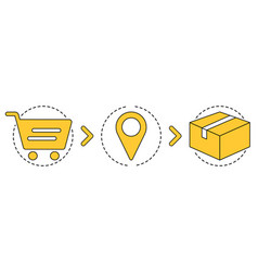 Click And Collect Concept Online Shopping