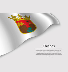 Wave Flag Of Chiapas Is A Region Of Mexico