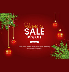 Christmas Sale Red Banner