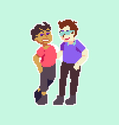 Flat Pixel Art Pride Month Flags People