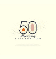 Modern And Simple Number Design For 50th