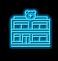 Pharmacy Drugstore For Domestic Pet Neon Glow Icon