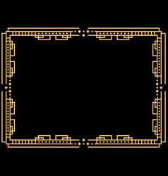 Art Deco Frame Vintage Linear Border Design