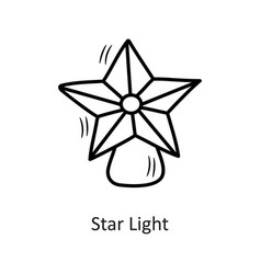 Star Light Outline Icon Design