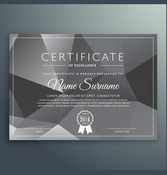 Abstract Gray Black Certificate Template