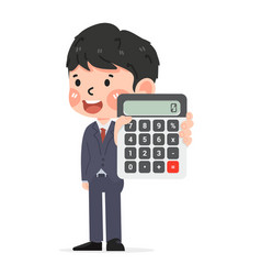 Cute Male Entrepreneur With Calculator