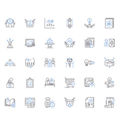 Digital Science Line Icons Collection