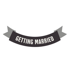 Getting Married Ribbon Label