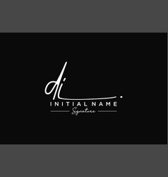 Initial Di Signature Logo Template Hand Drawn