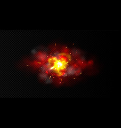 Light Effect With Red Smoke Bomb Explosion 3d